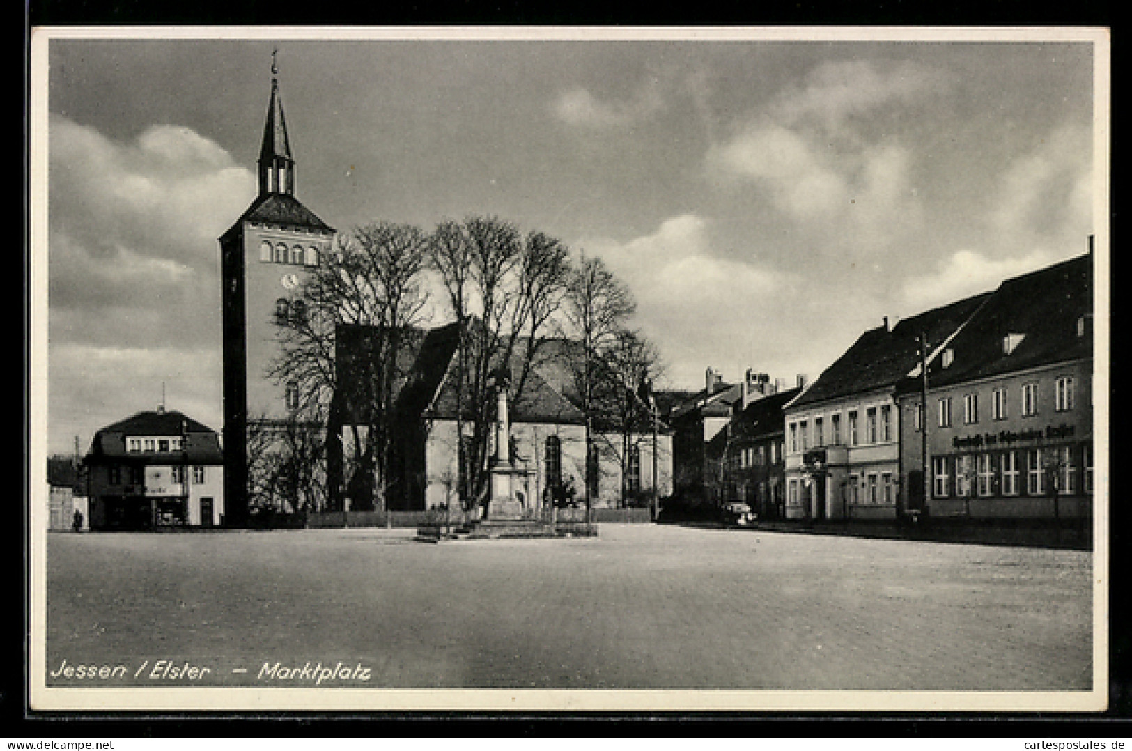 AK Jessen /Elster, Marktplatz mit Kirche