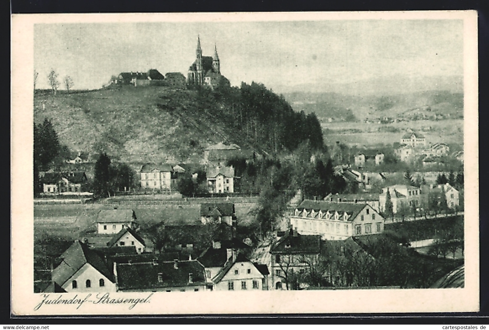 AK Judendorf-Strassengel, Teilansicht mit Kirche