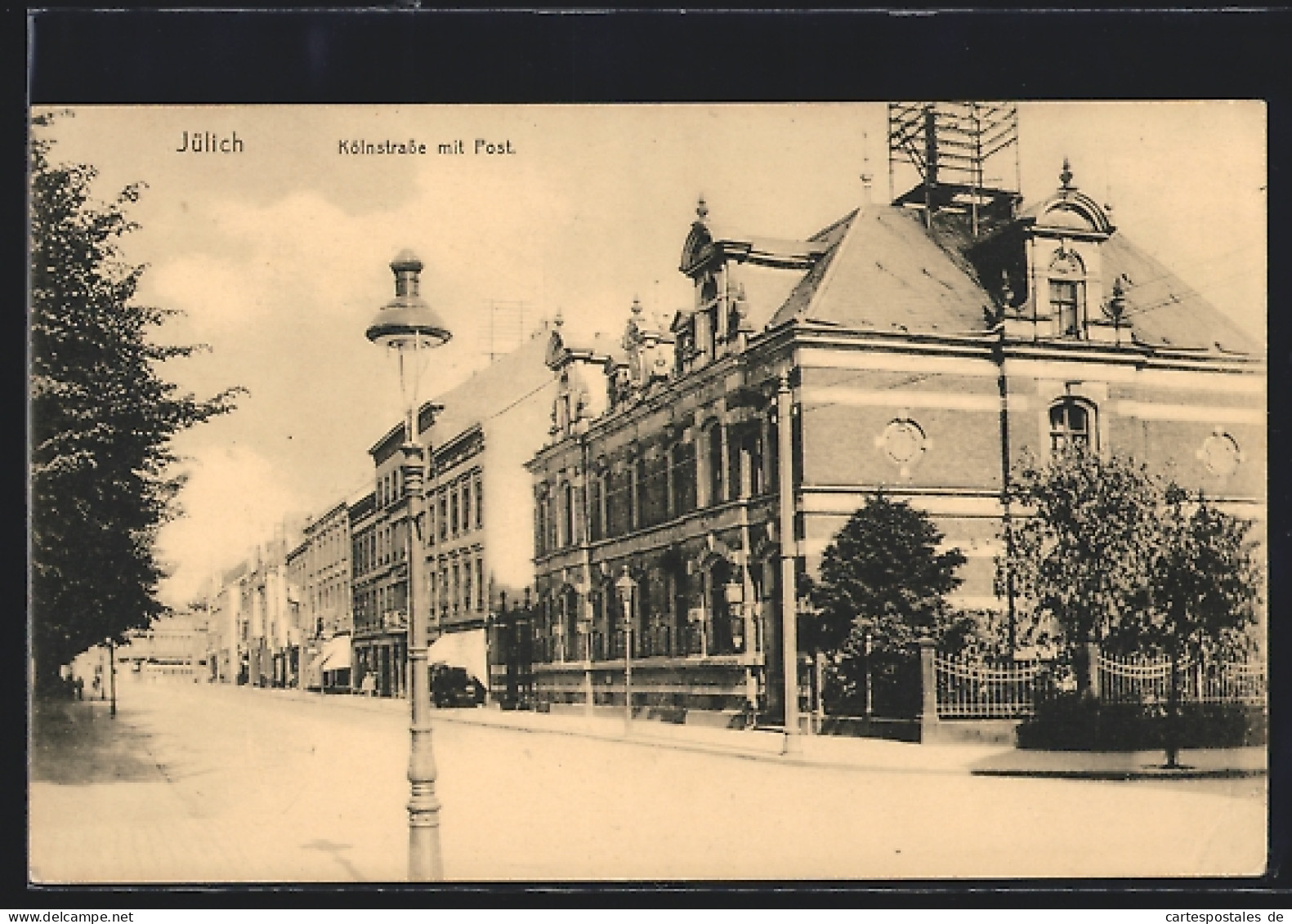AK Jülich, Kölnstrasse mit Post