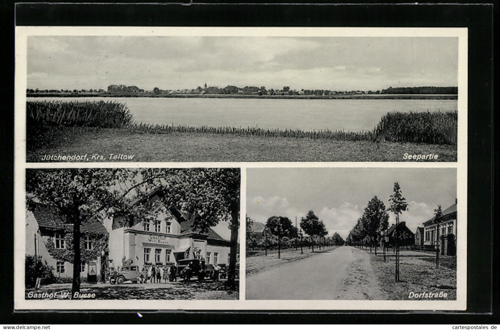 AK Jütchendorf / Krs. Teltow, Gasthof W. Busse, Dorfstrasse