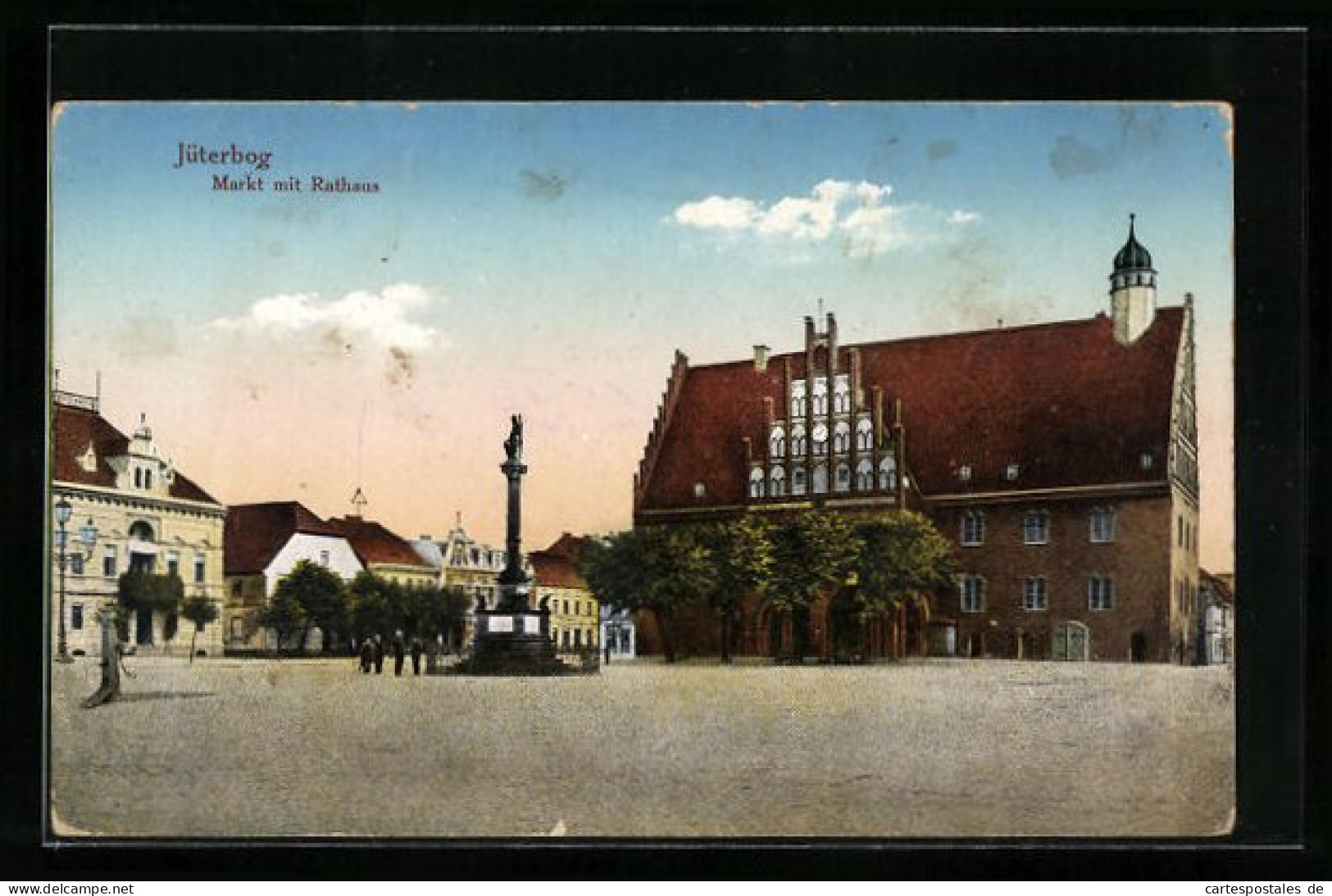 AK Jüterbog, Markt mit dem Rathaus