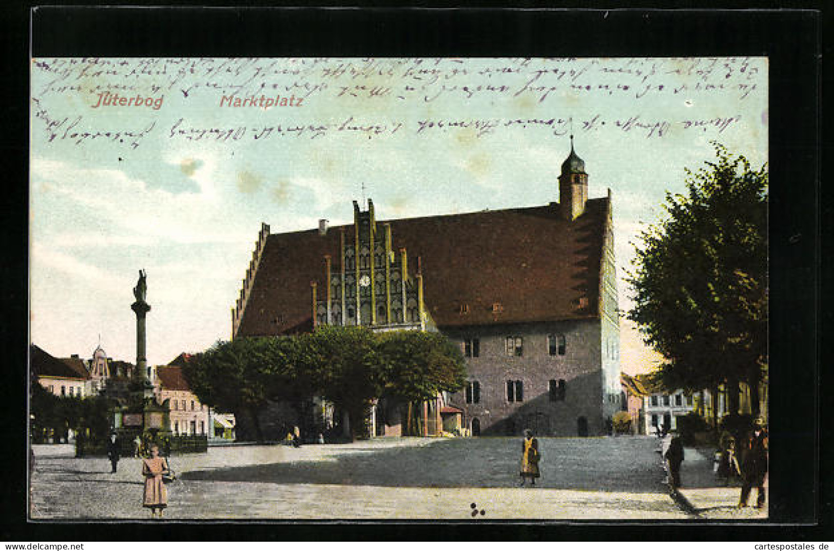 AK Jüterbog, Marktplatz mit Rathaus