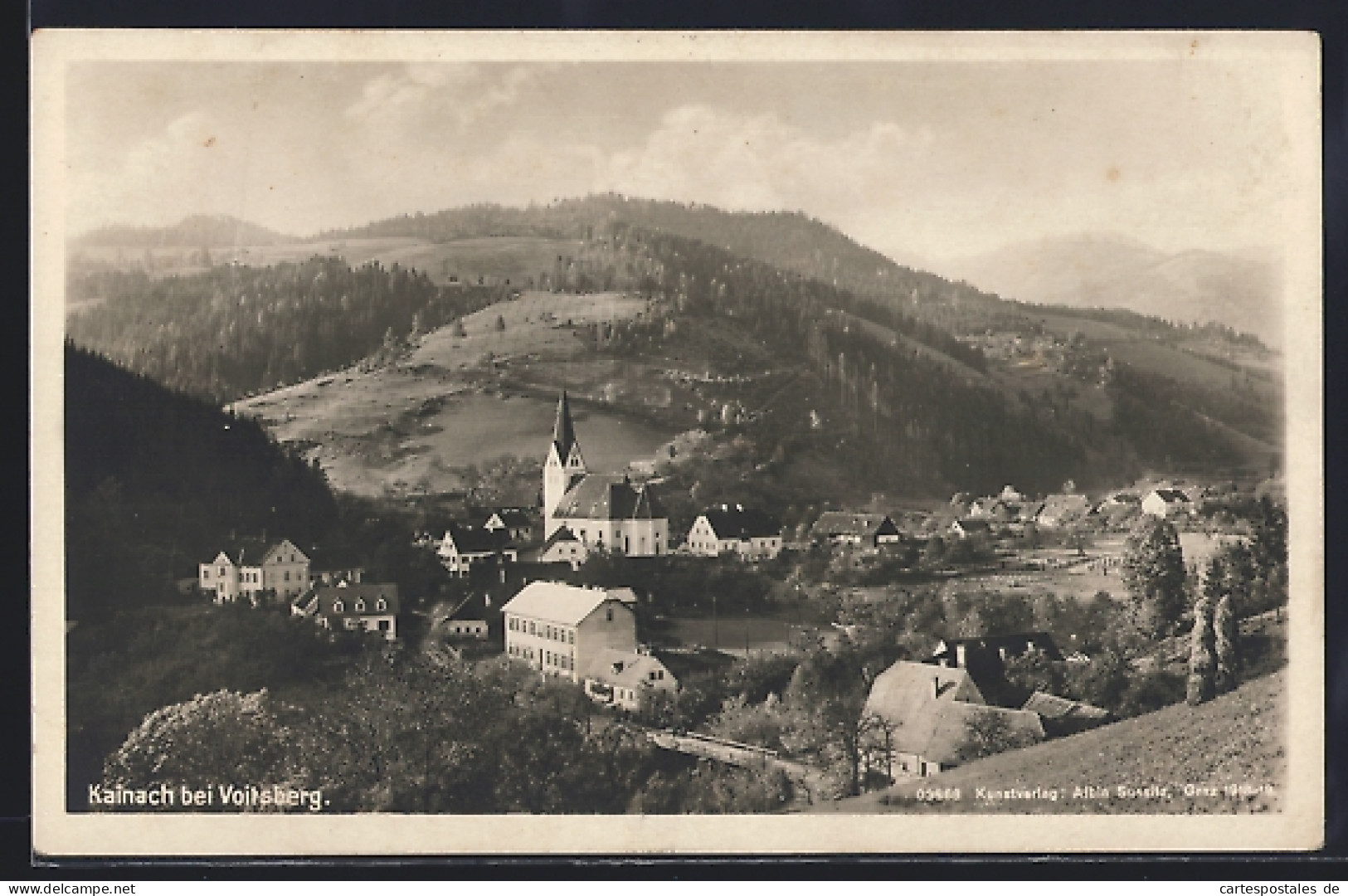 AK Kainach bei Voitsberg, Gesamtansicht mit Kirche