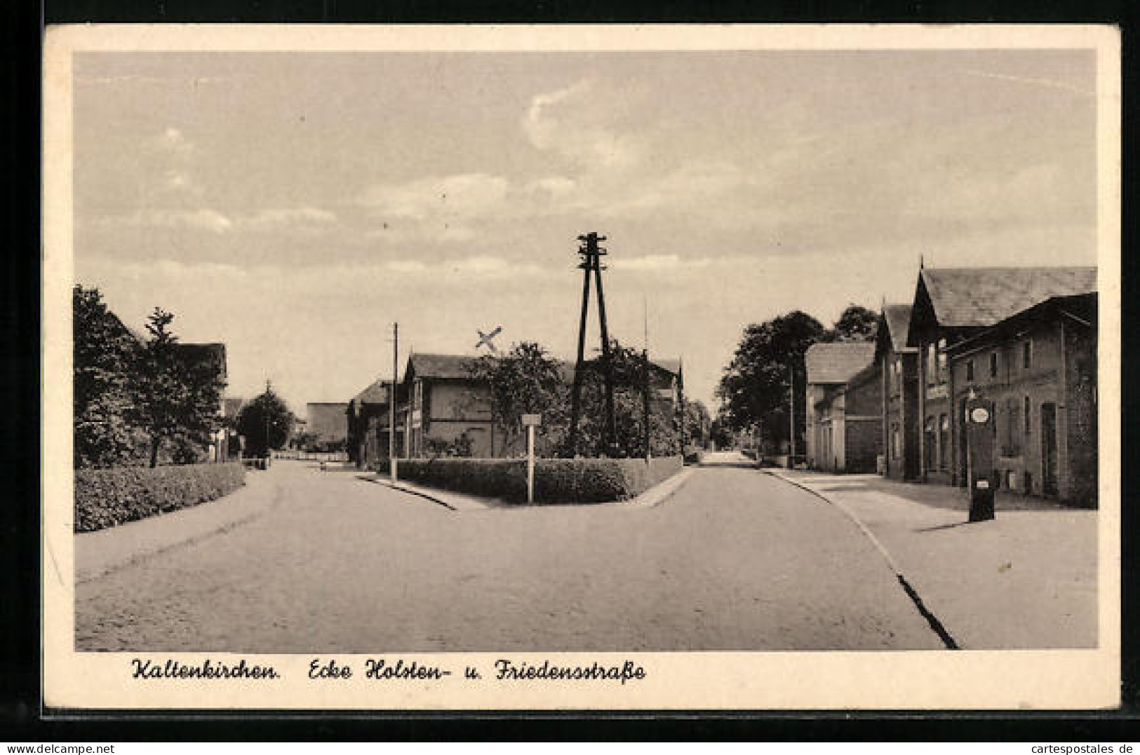 AK Kaltenkirchen, Ecke Holsten- und Friedensstrasse