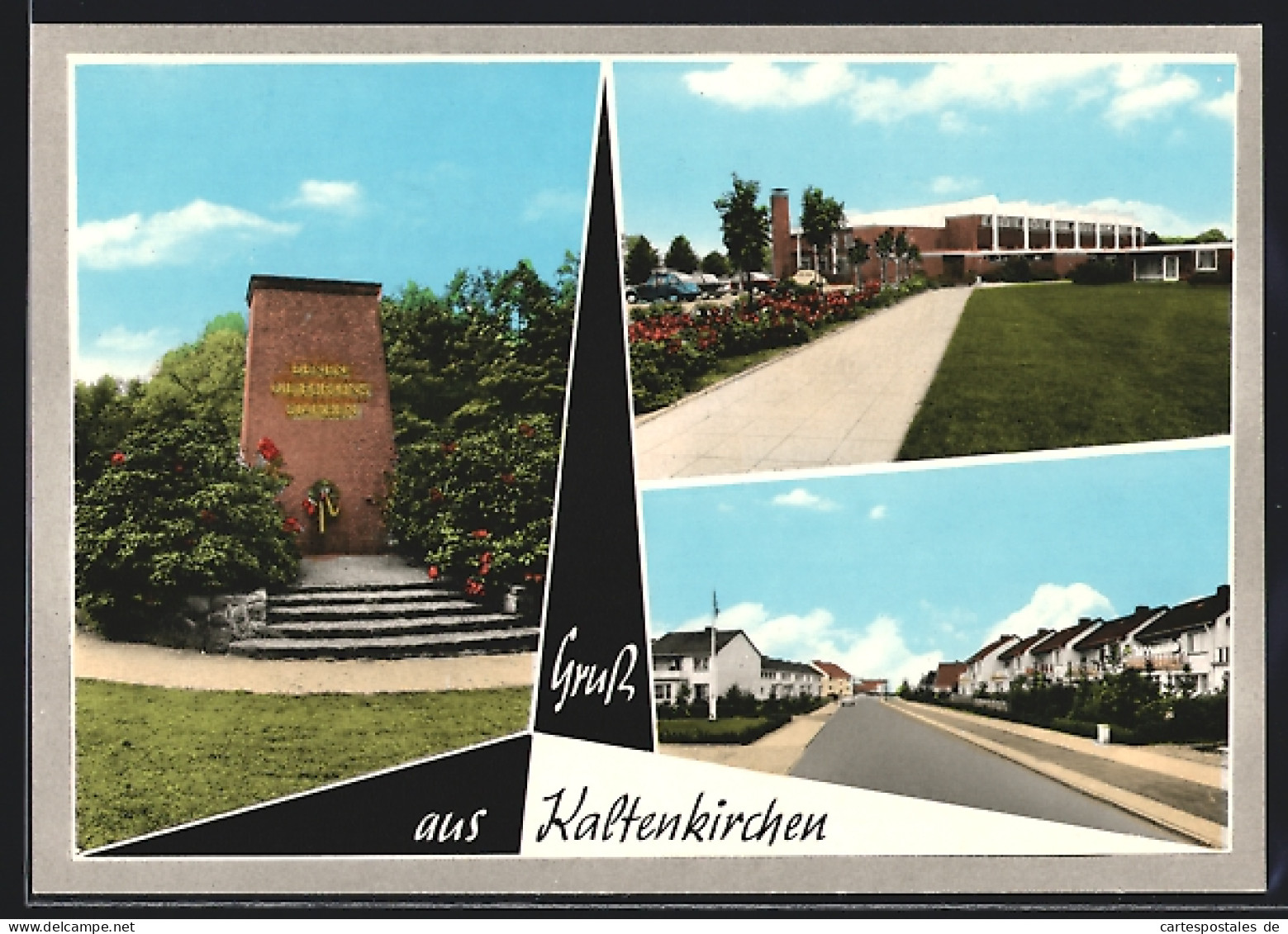 AK Kaltenkirchen, Gebäudeansicht, Gedenkstein, Strassenpartie