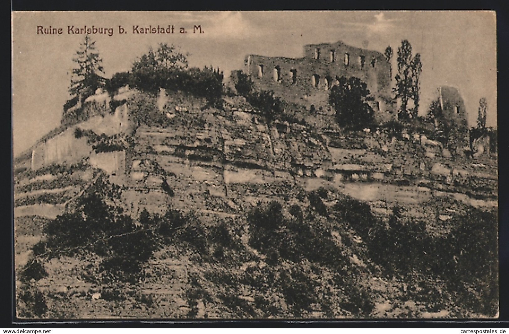 AK Karlstadt a. M., Ruine Karlsburg