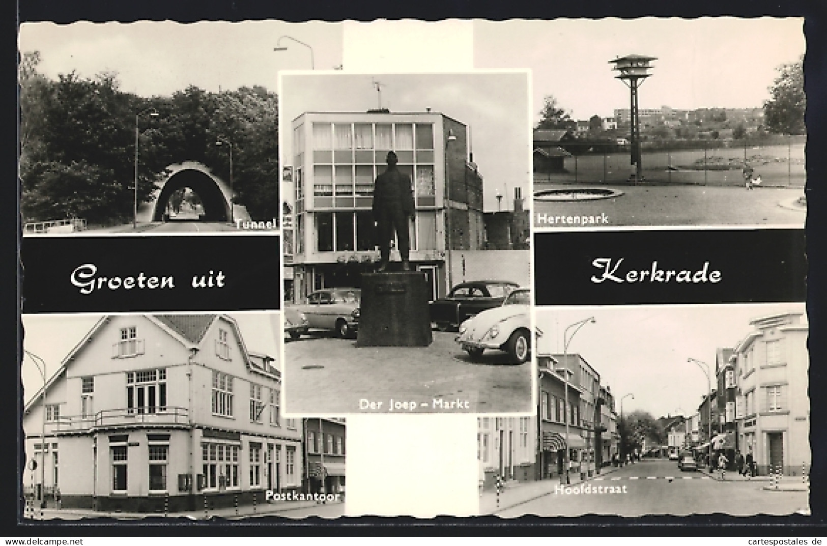 AK Kerkrade, Tunnel, Hertenpark, Postkantoor, Hoofdstraat