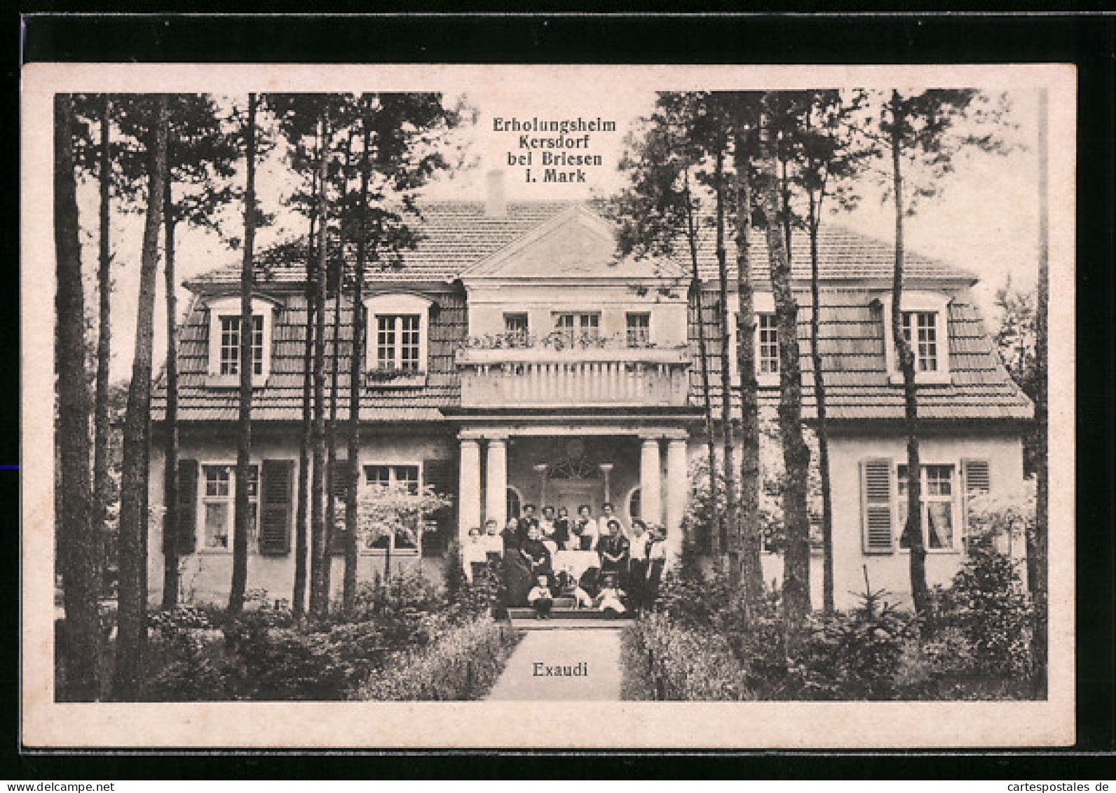 AK Kersdorf bei Briesen, Blick auf das Erholungsheim, Exaudi