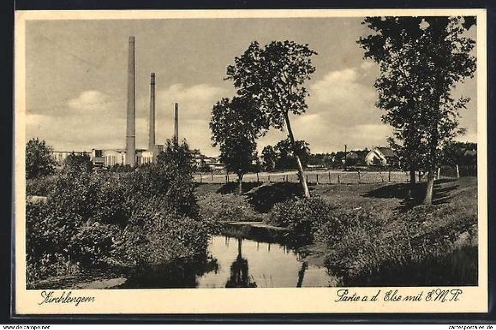 AK Kirchlengern, Fabrik a.d. Else