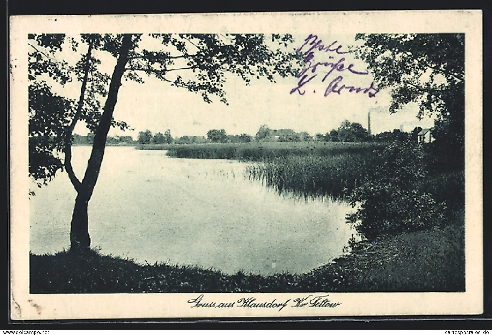 AK Klausdorf / Teltow, Seepartie
