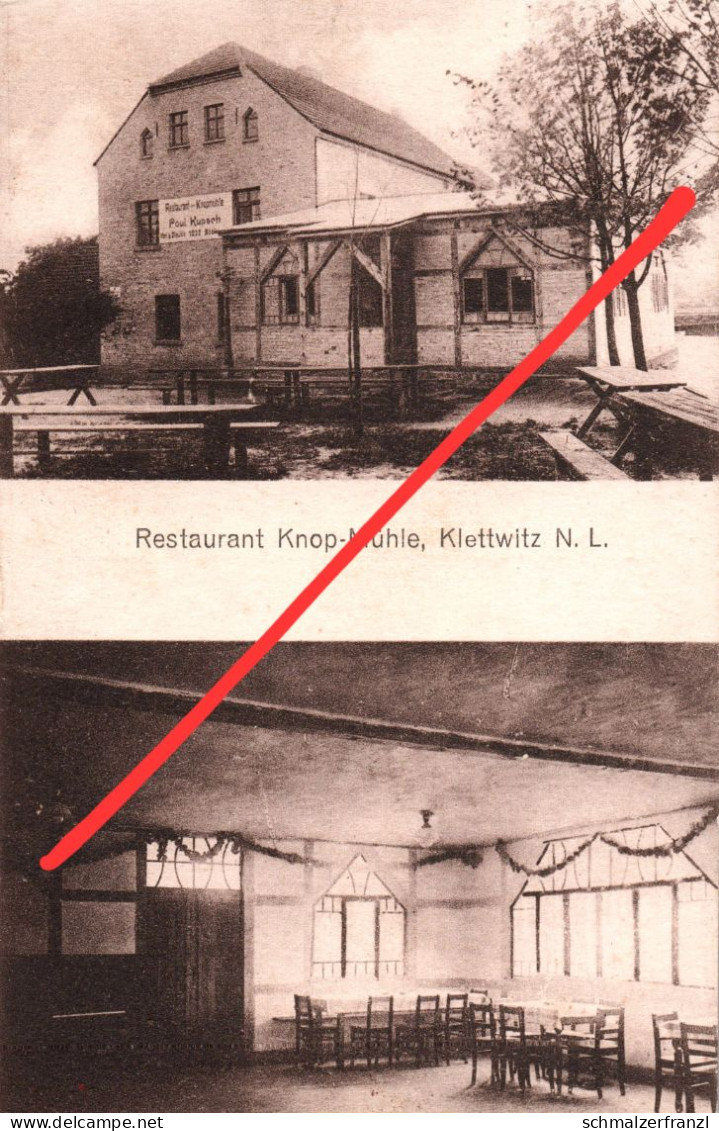 AK Klettwitz NL Restaurant Gasthof Knop Mühle Knopmühle a Schipkau Herrnmühle Annahütte Barranmühle Meuro Senftenberg