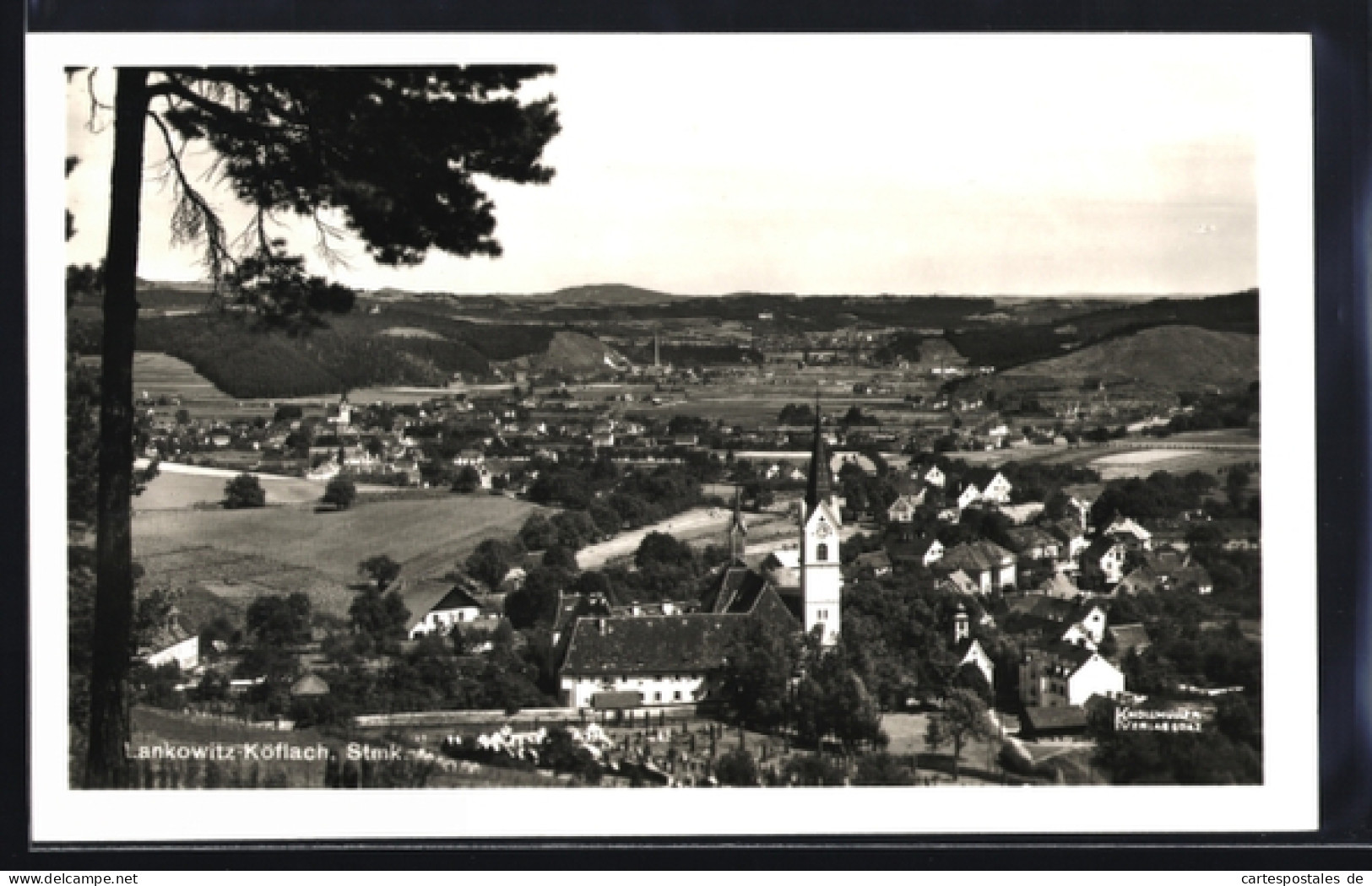 AK Köflach /Stmk., Panorama mit Kirche