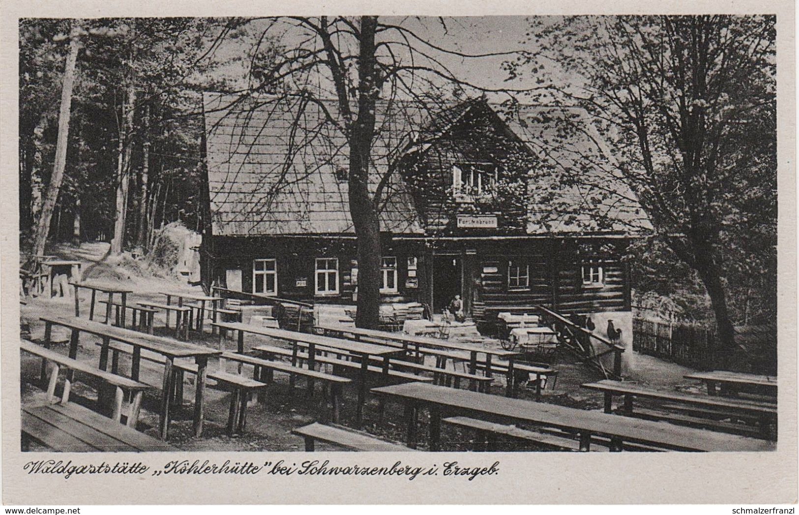 AK Köhlerhütte Gasthof a Fürstenbrunn Schwarzenberg Waschleithe Langenberg Grünhain Raschau Schwarzbach Erzgebirge