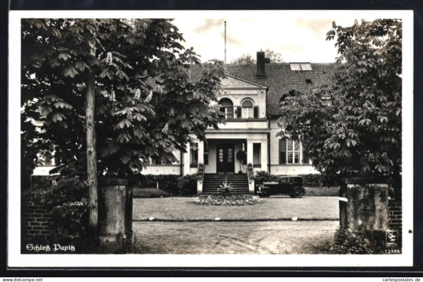 AK Kolkwitz, Schloss Papitz, Automobil