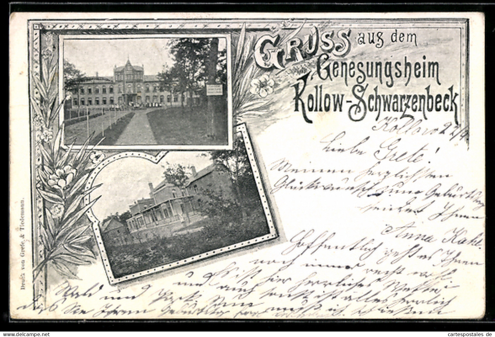 AK Kollow-Schwarzenbeck, Genesungsheim, Aussenansicht