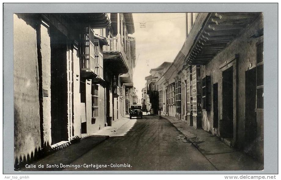 AK Kolumbien Cartagena 1930 Foto Santo Domingo-Street