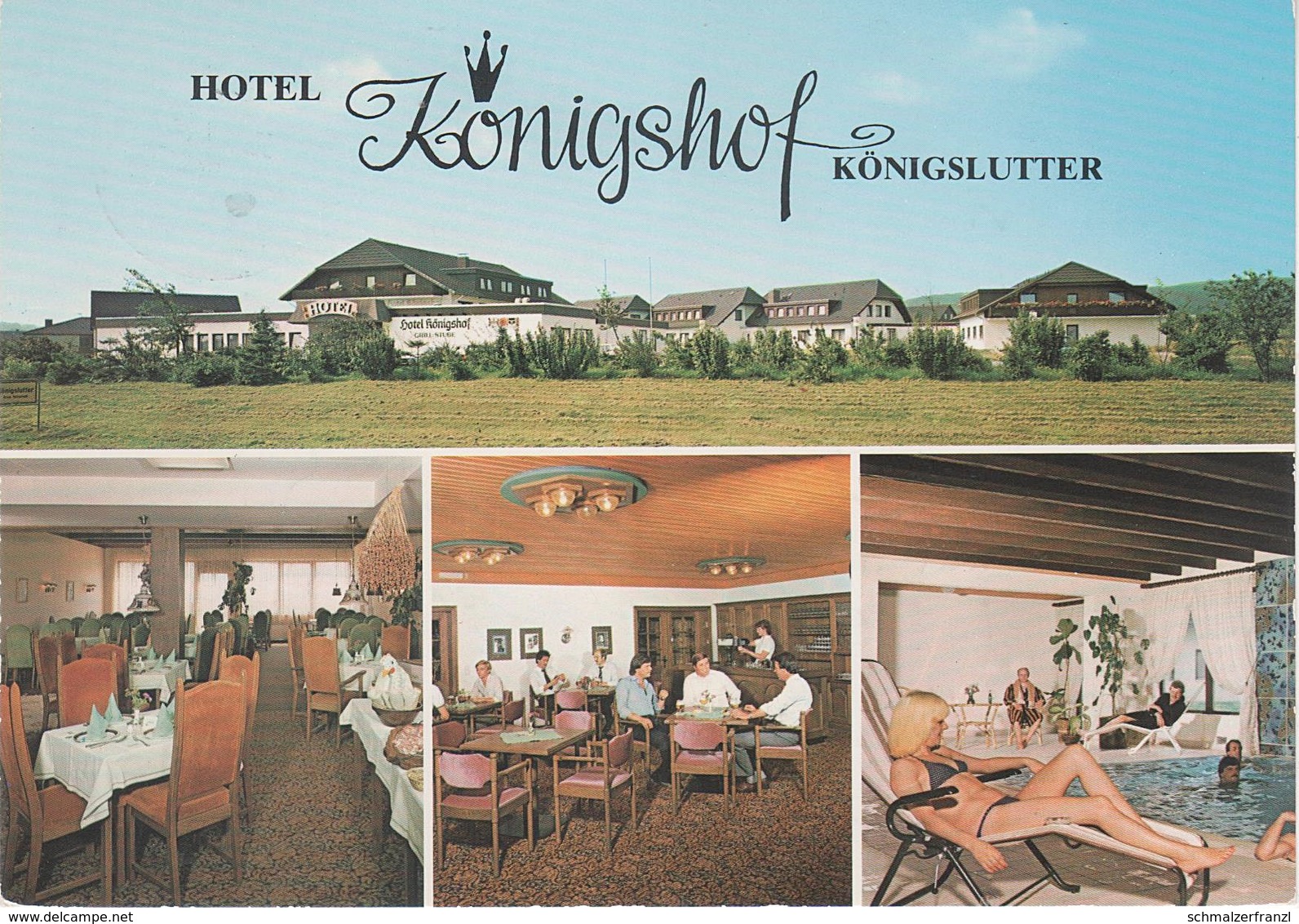 AK Königslutter am Elm Hotel Königshof a Sunstedt Lauingen Schoderstedt Schickelsheim Bornum Süpplingen Süpplingenburg