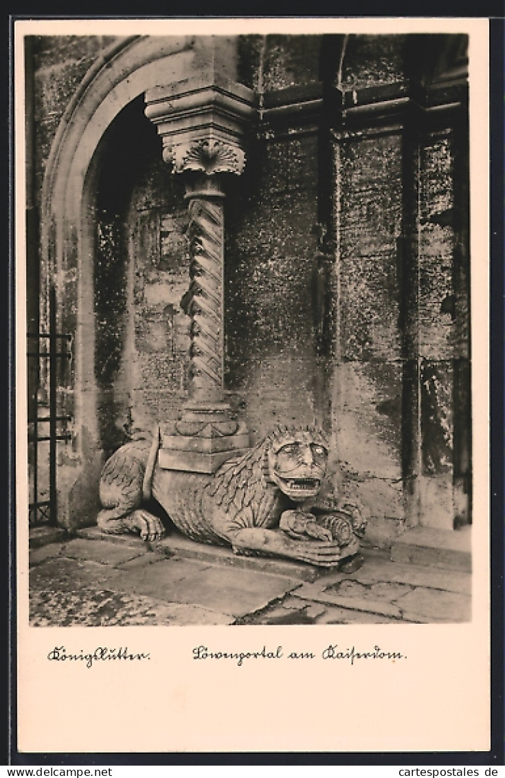 AK Königslutter, Löwenportal am Kaiserdom