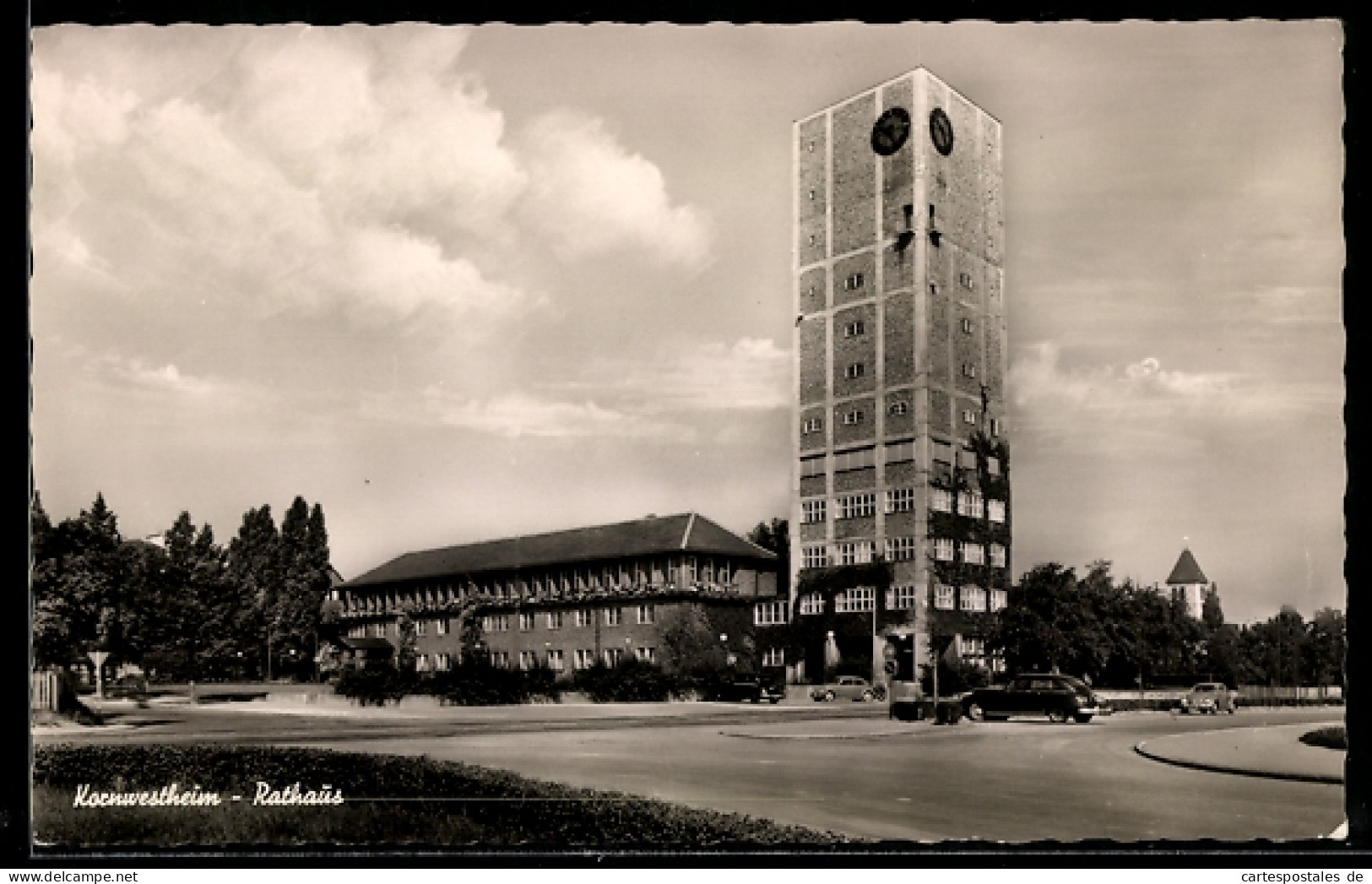 AK Kornwestheim, Blick zum Rathaus