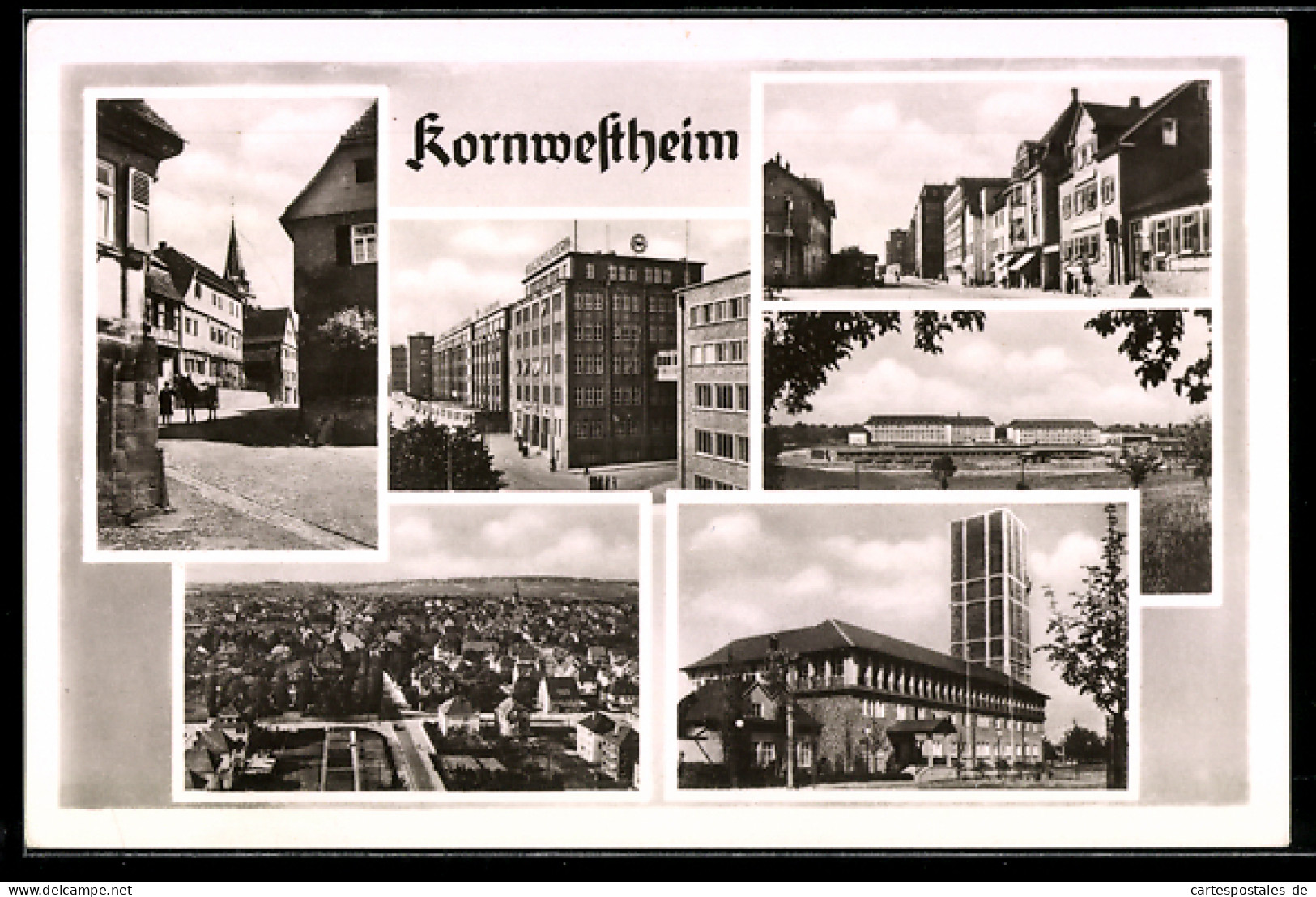 AK Kornwestheim, Ortspartien, Salamanderwerke, Ortsansicht