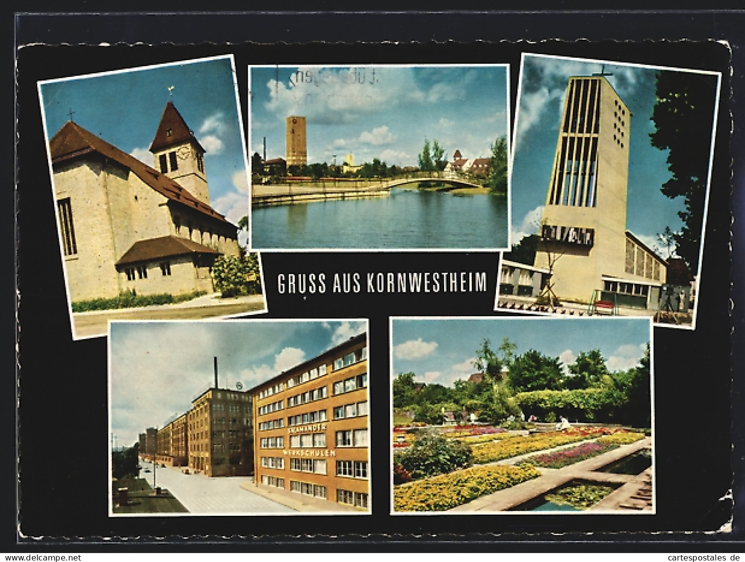 AK Kornwestheim, Salamander Werkschulen, Kirchen