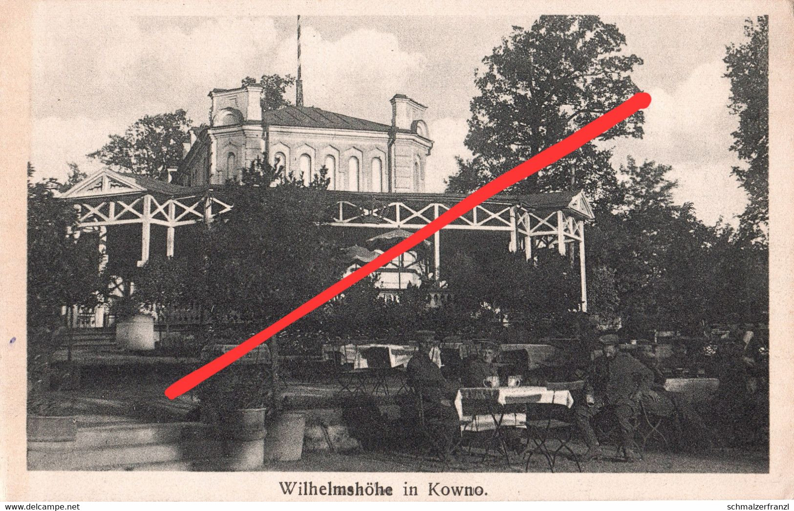 AK Kowno Kaunas Ковно Kauen Wilhelmshöhe Helenka Restaurant Cafe Krieg Guerre WW1 Litauen Lietuva Lituanie Lithuania