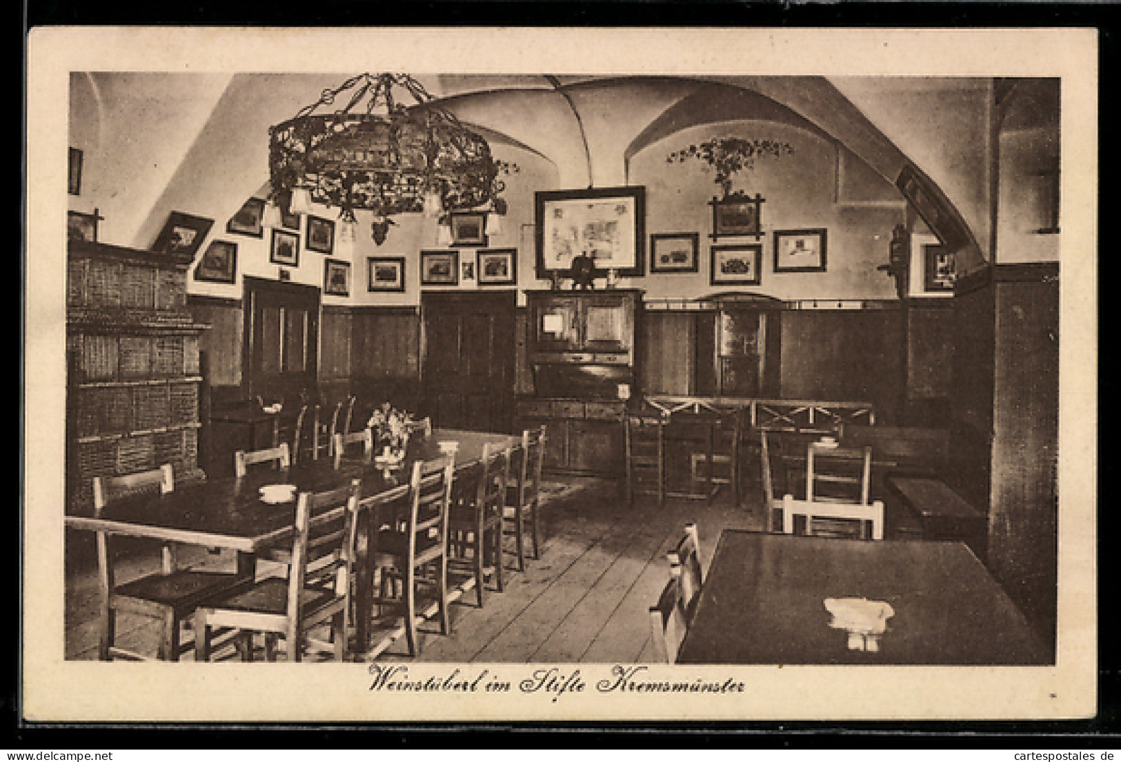 AK Kremsmünster, Stift Kremsmünster, Weinstüberl, Innenansicht