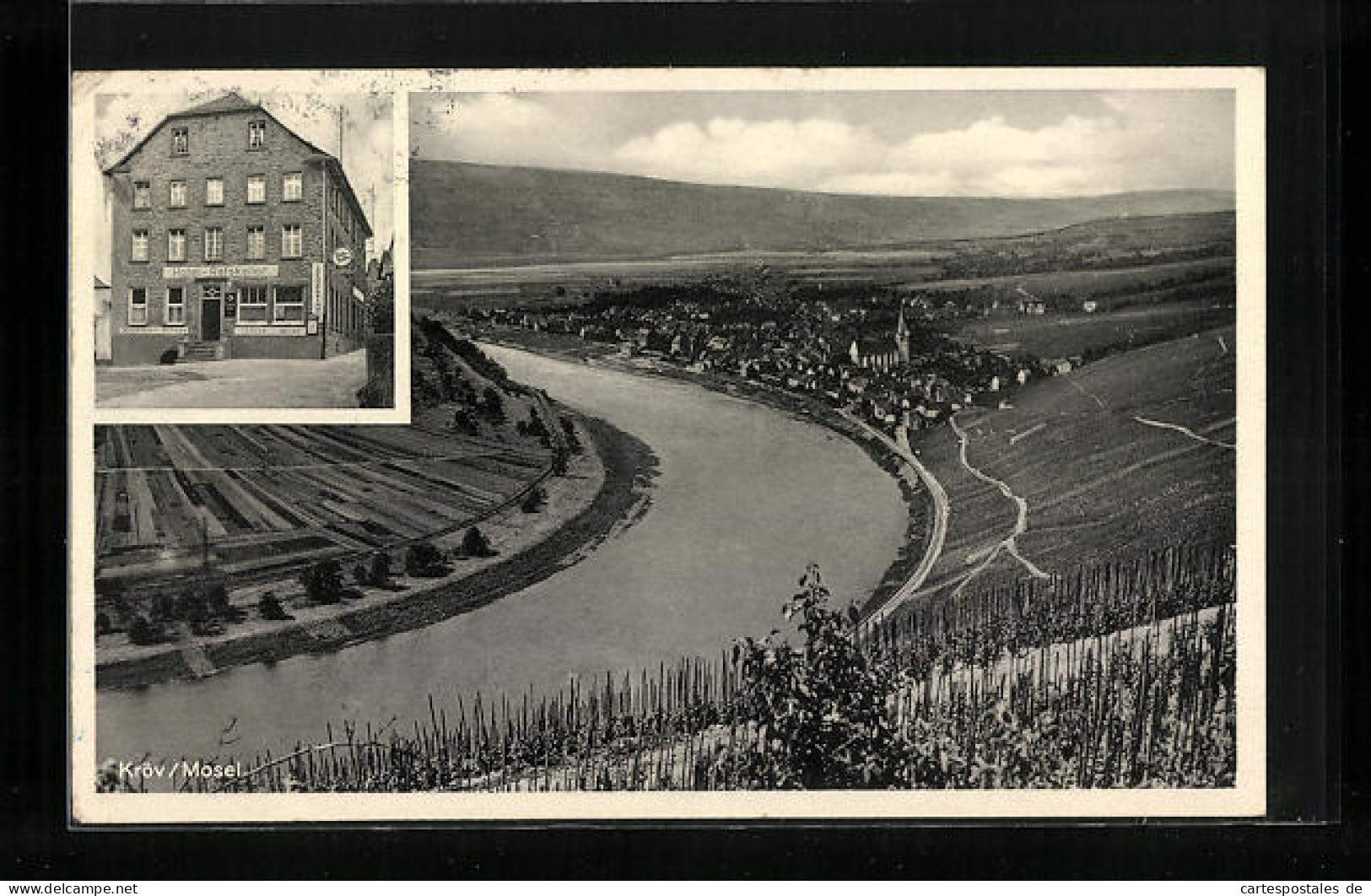 AK Kröv /Mosel, Gasthaus Kröver Ratskeller, Teilansicht