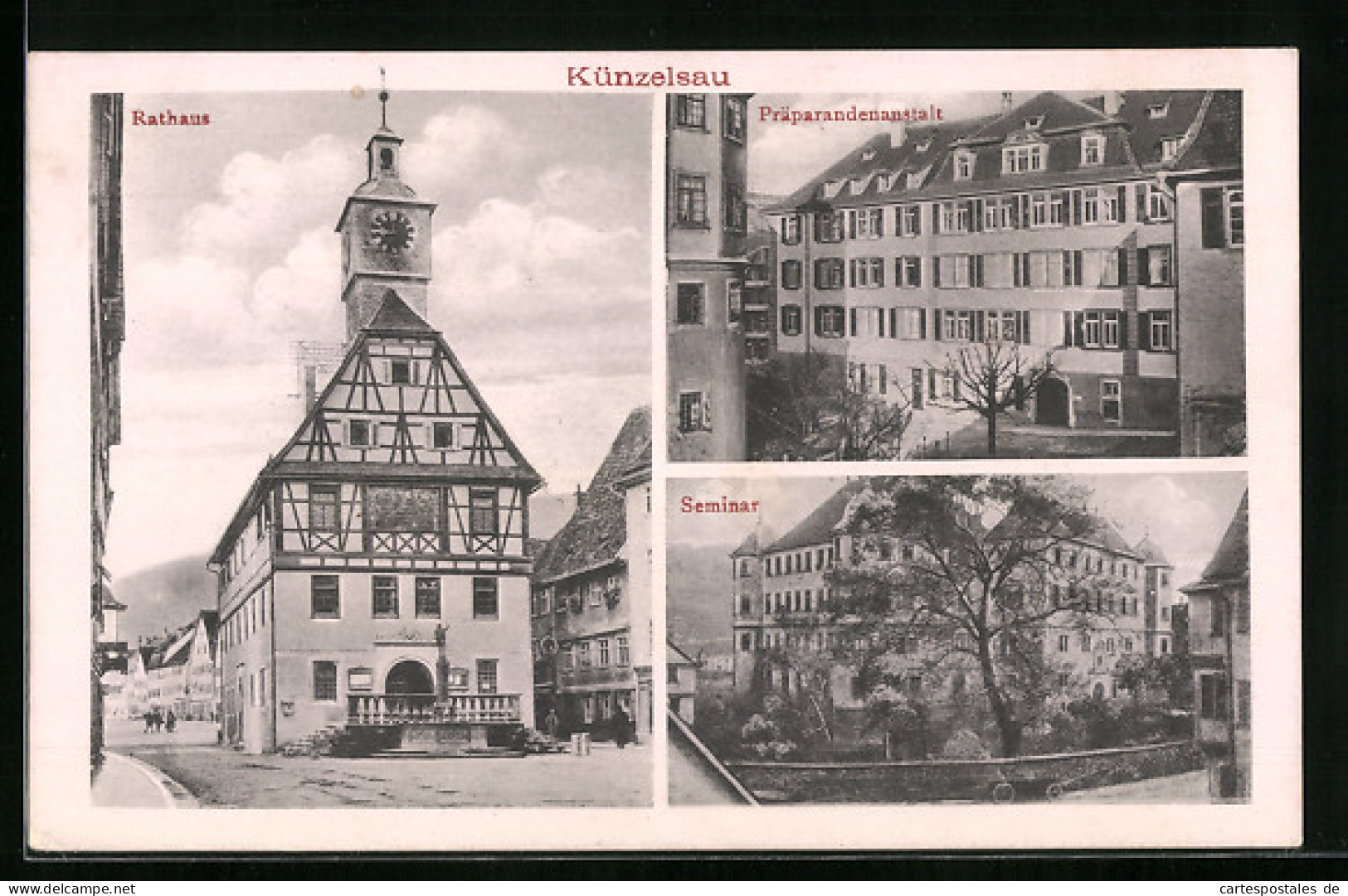 AK Künzelsau, Rathaus, Seminar, Präparandenanstalt