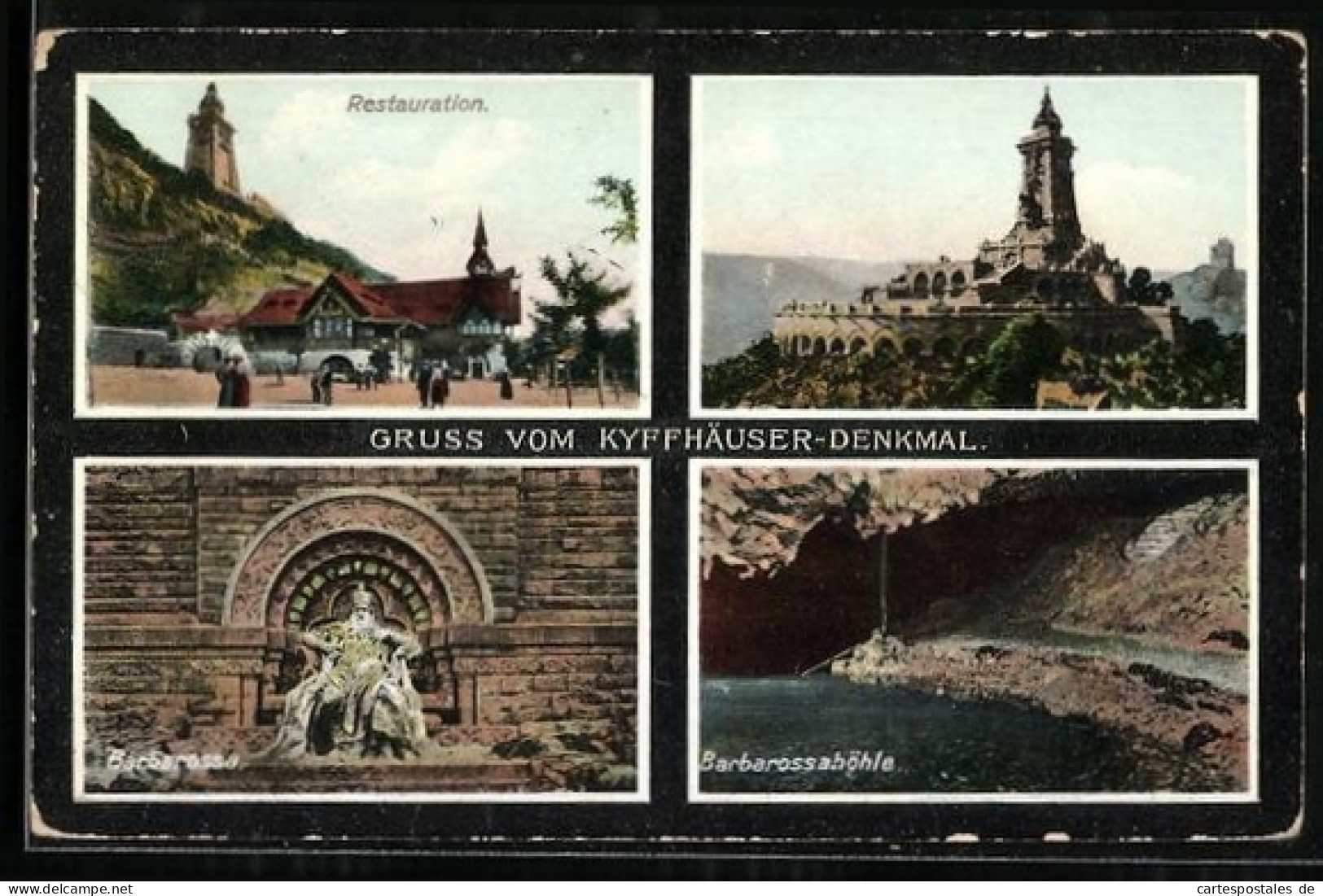 AK Kyffhäuser, Kyffhäuser-Denkmal, Restaurant, Barbarossahöhle, Barbarossa