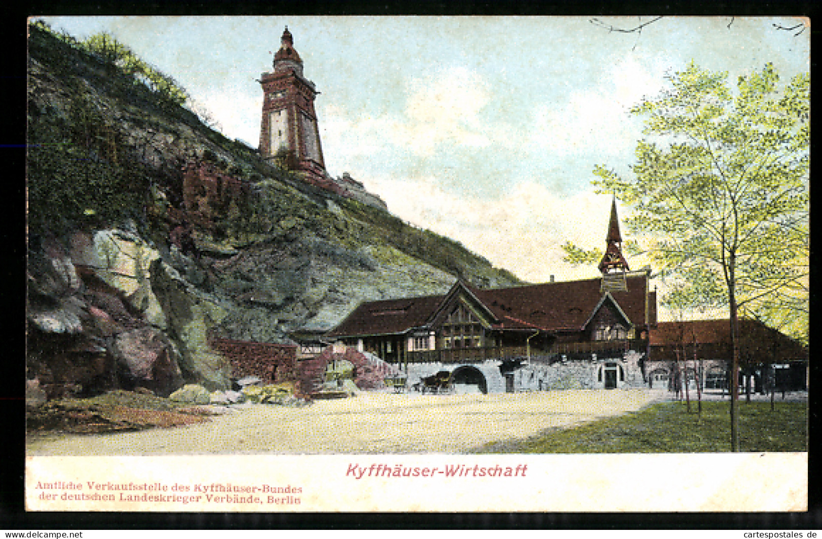 AK Kyffhäuser, Kyffhäuser-Gasthaus, Denkmal