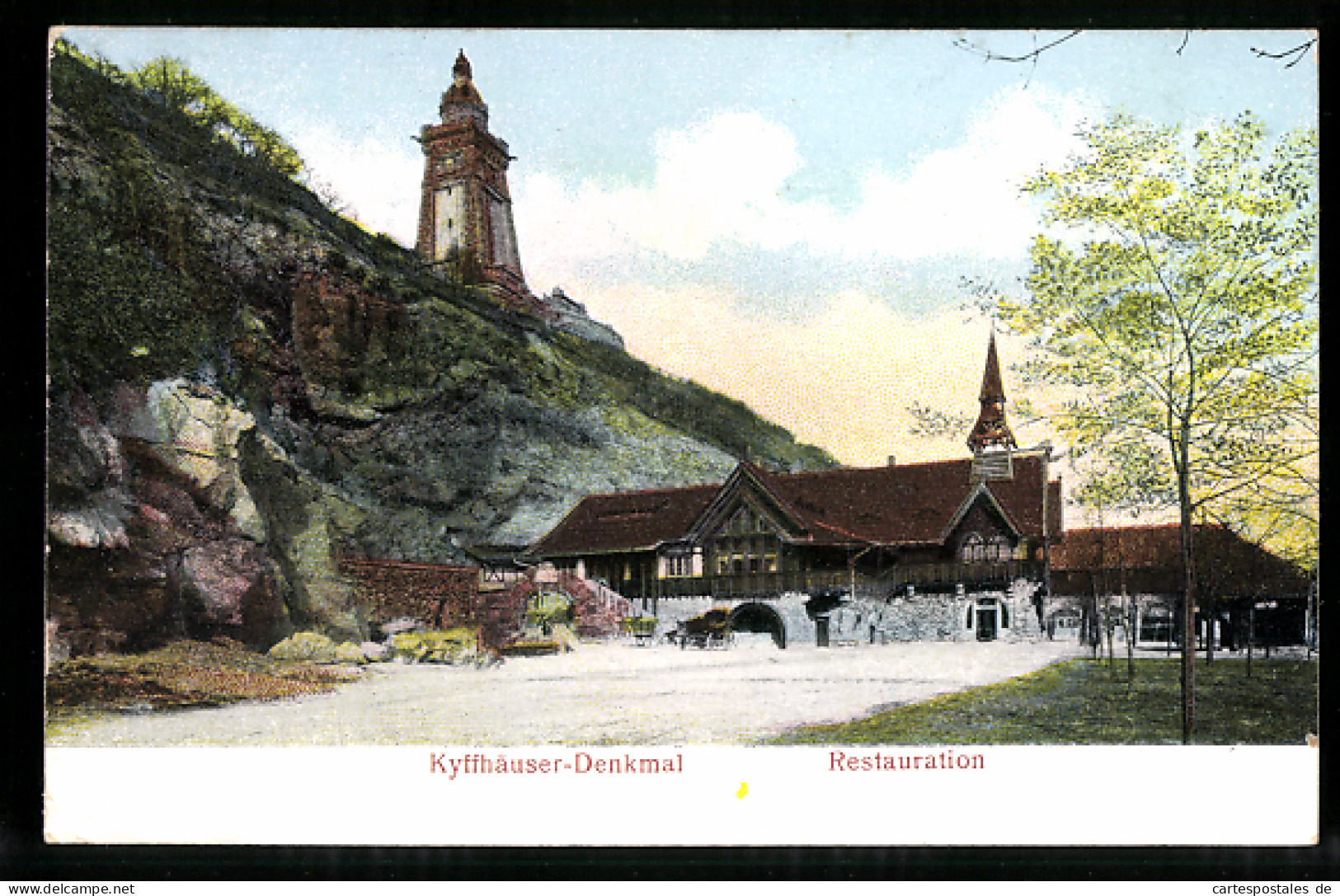 AK Kyffhäuser, Kyffhäuser-Gasthaus, Denkmal
