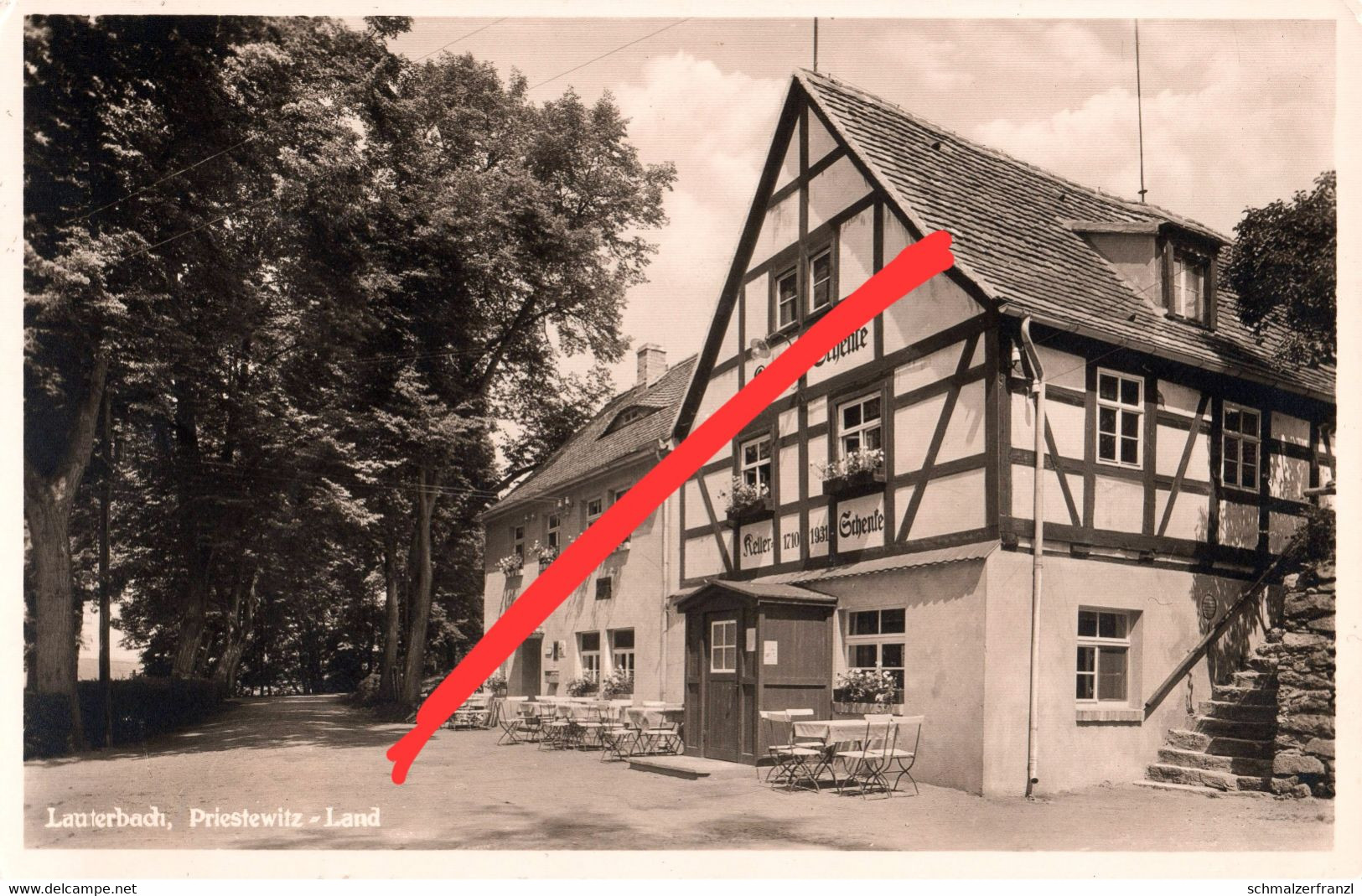 AK Lauterbach Gasthof Kellerschenke a Ebersbach Naunhof Beiersdorf Steinbach Weinböhla Radeburg Großenhain Priestewitz