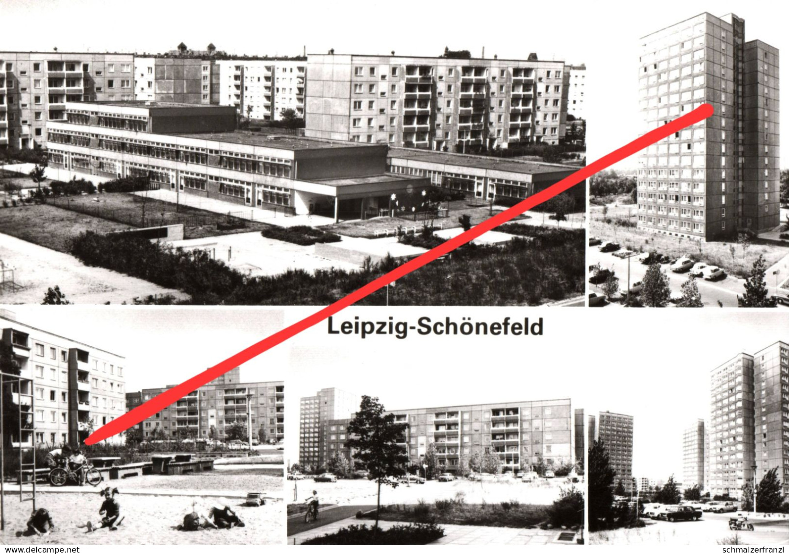 AK Leipzig Schönefeld Neubaugebiet a Fritz Siemon Straße Volksgartenstraße Poserstraße Bästleinstraße Permoserstraße DDR