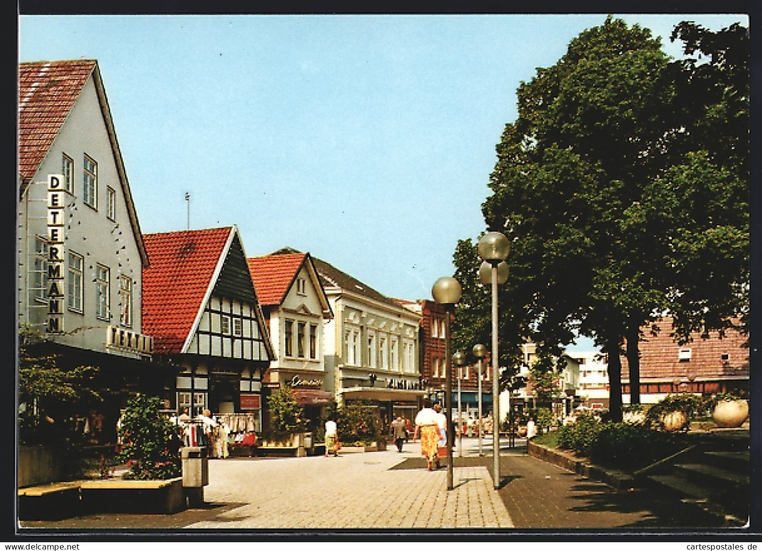 AK Lengerich /Westfalen, Fussgängerzone mit Geschäften