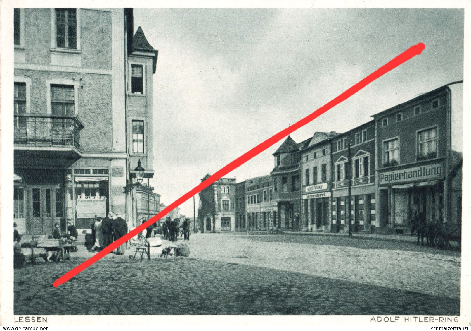 AK Lessen Lasin Adolf Hitler Ring Markt Rynek Graudenz Grudziadz Goßlershausen Jablonowo Freystadt Kisielice Westpreußen