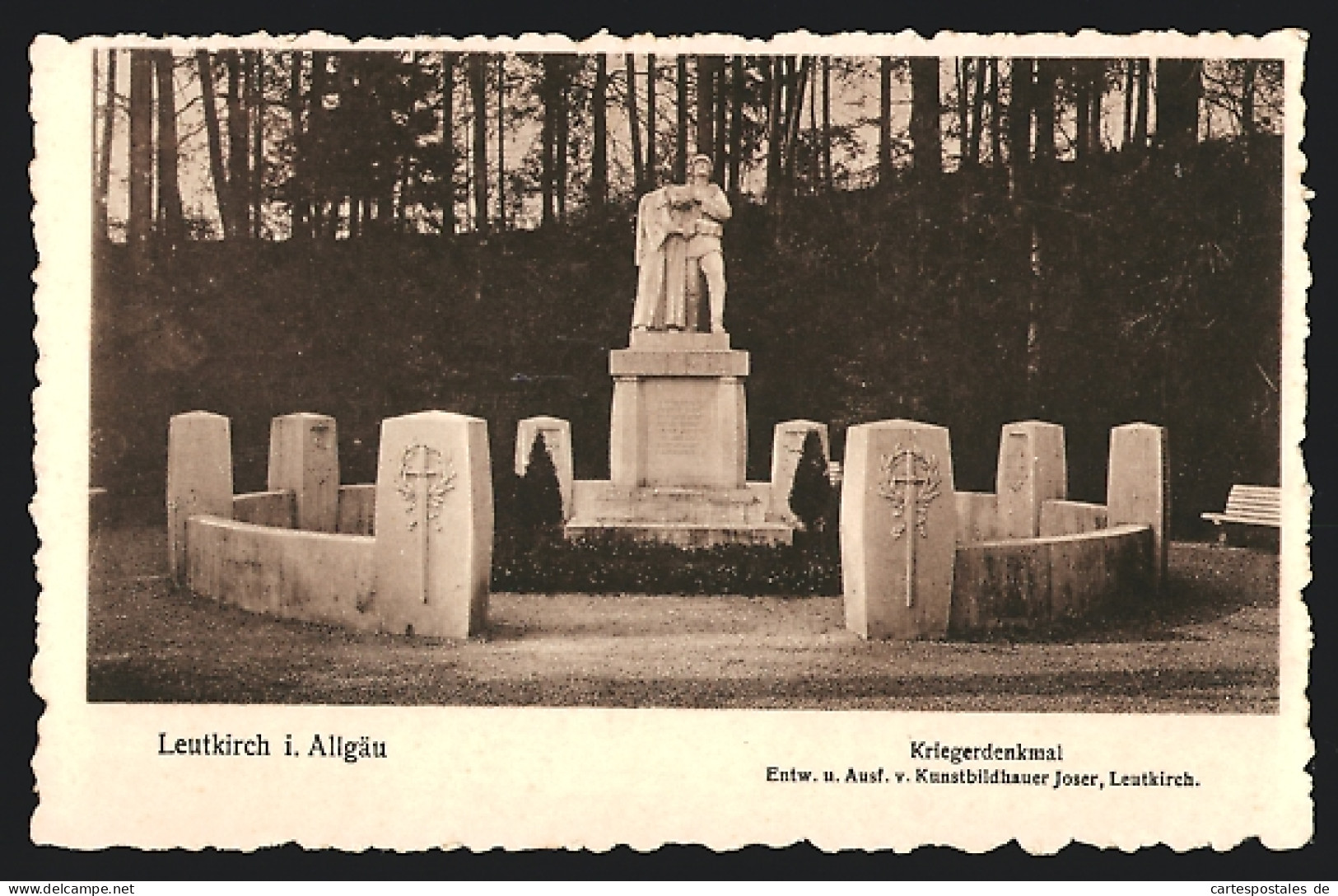 AK Leutkirch /Allgäu, Das Kriegerdenkmal