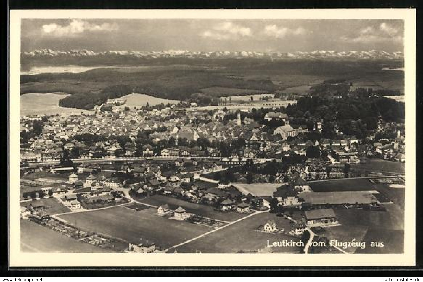 AK Leutkirch, Teilansicht, Fliegeraufnahme