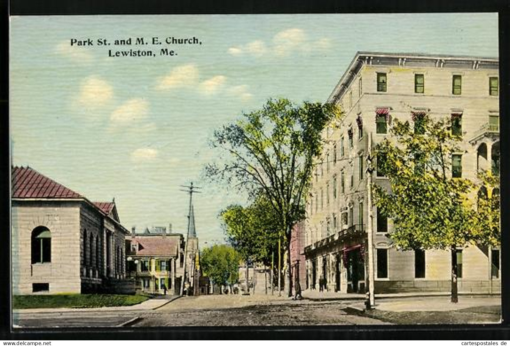 AK Lewiston, ME, Park St. and M. E. Church