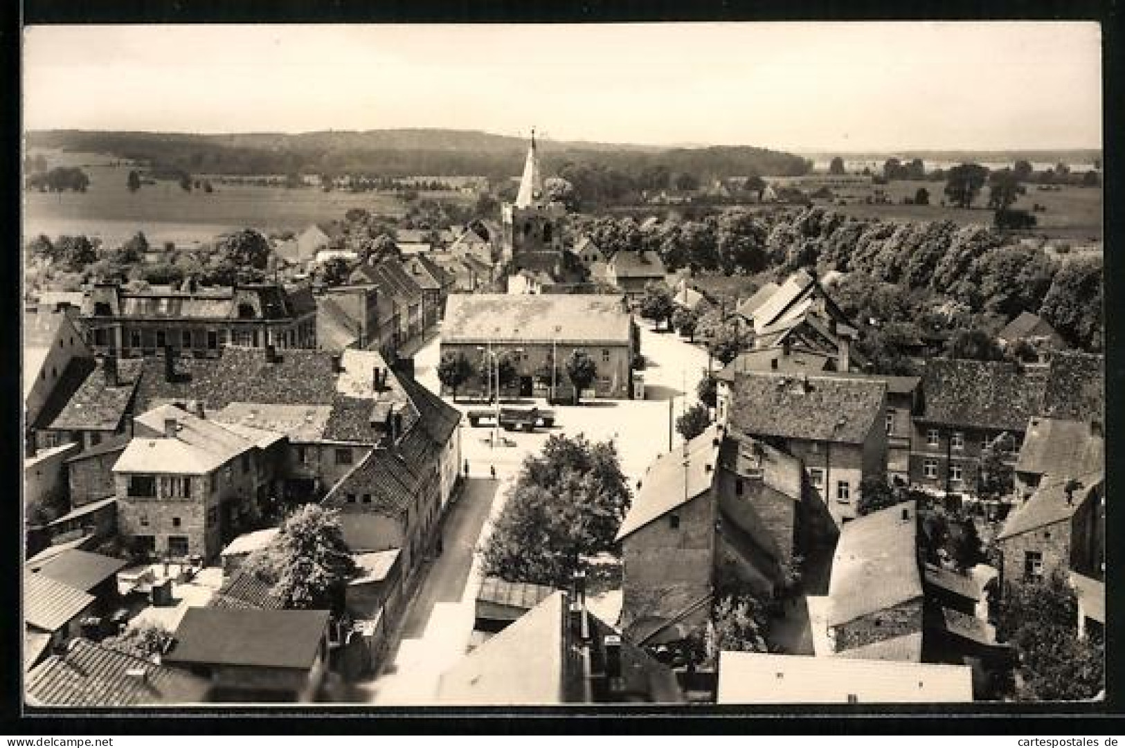 AK Lieberose /Beeskow, Totalansicht mit Kirche