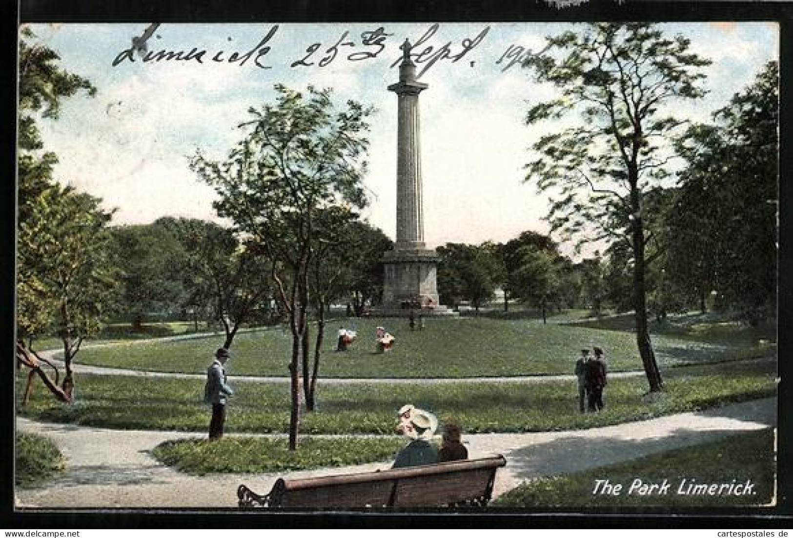 AK Limerick, The Park with monument