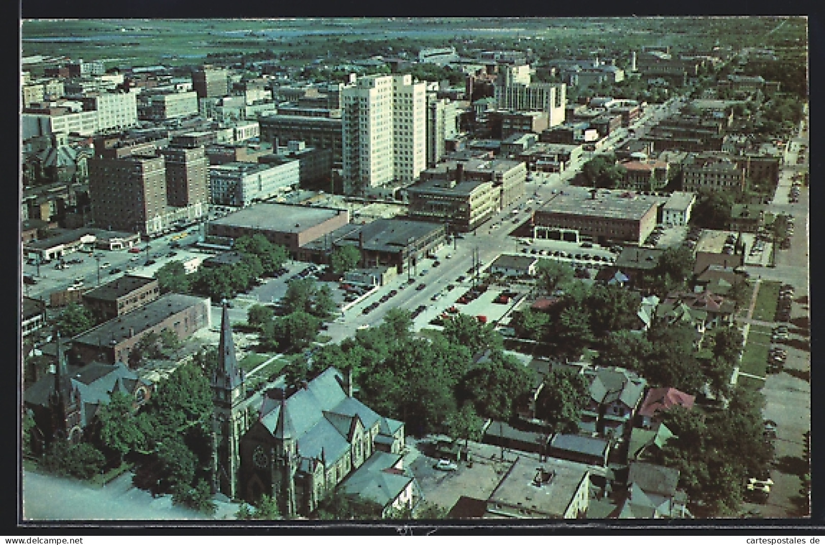 AK Lincoln, NE, The business section looking northwest from the tower of the Nebraska State Capitol