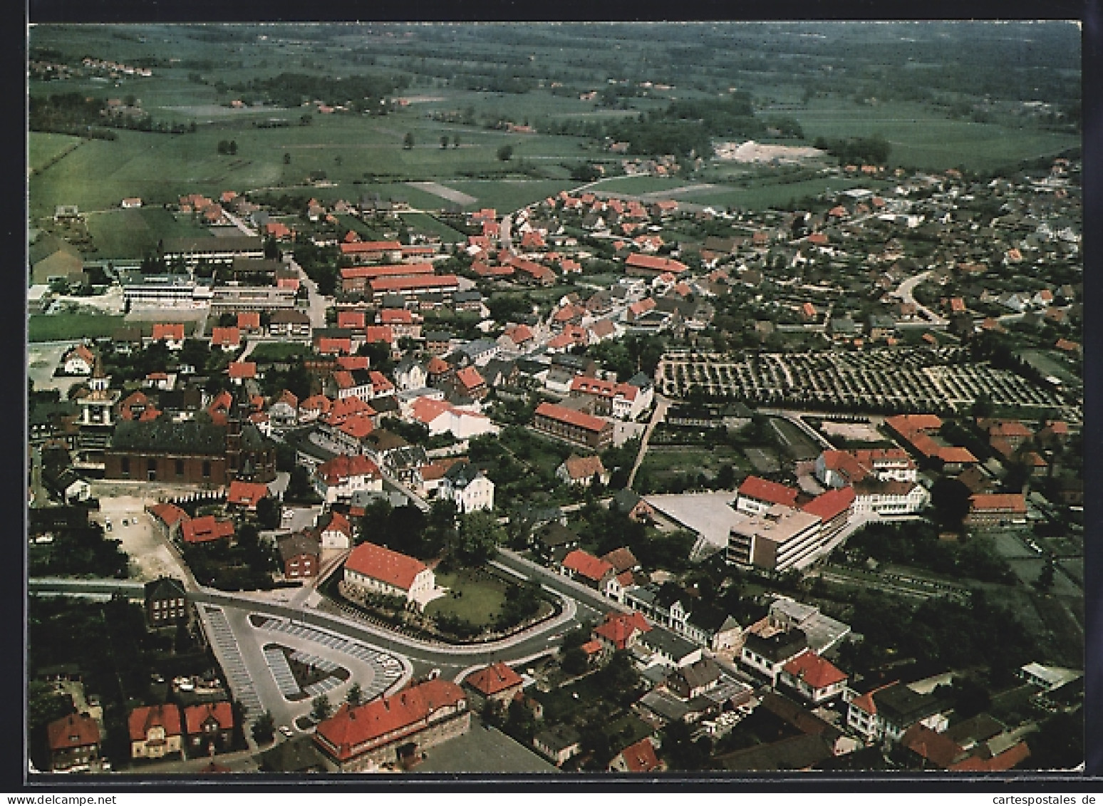 AK Lohne (Oldb.), Totalansicht vom Flugzeug aus