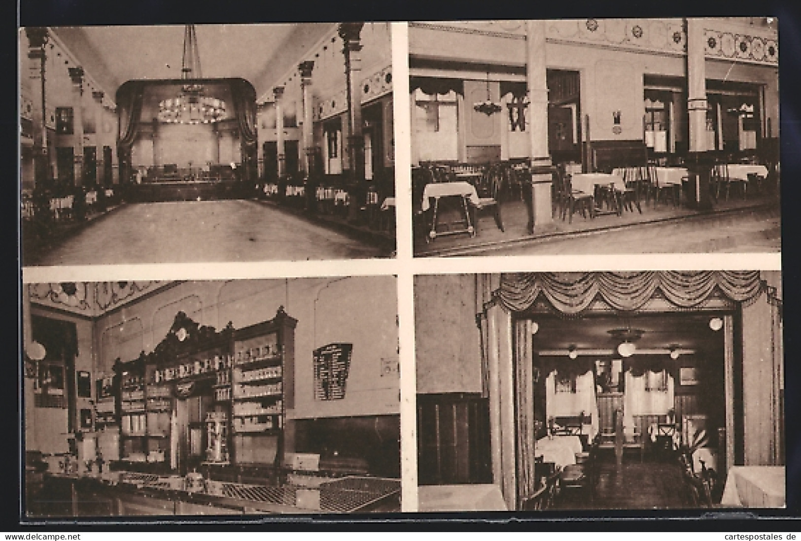 AK Lokstedt b. Hamburg, Klub- und Ballhaus Grenzhaus Hoheluft, Innenansichten