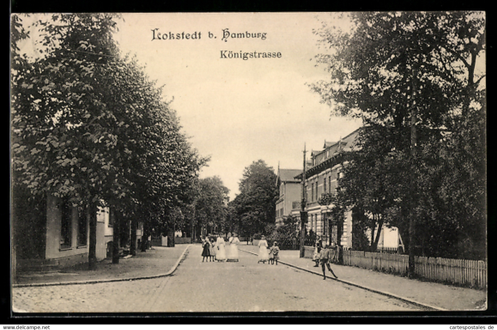 AK Lokstedt b. Hamburg, Partie in der Königstrasse