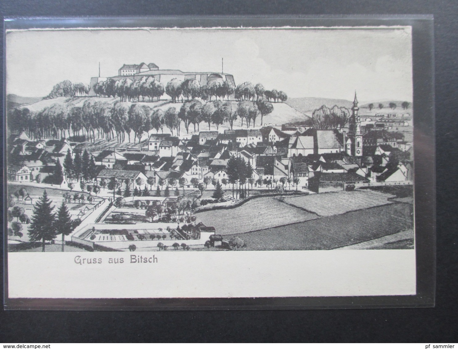 AK Lothringen Gruss aus Bitsch Verlag A. Levy, Wörth am See.