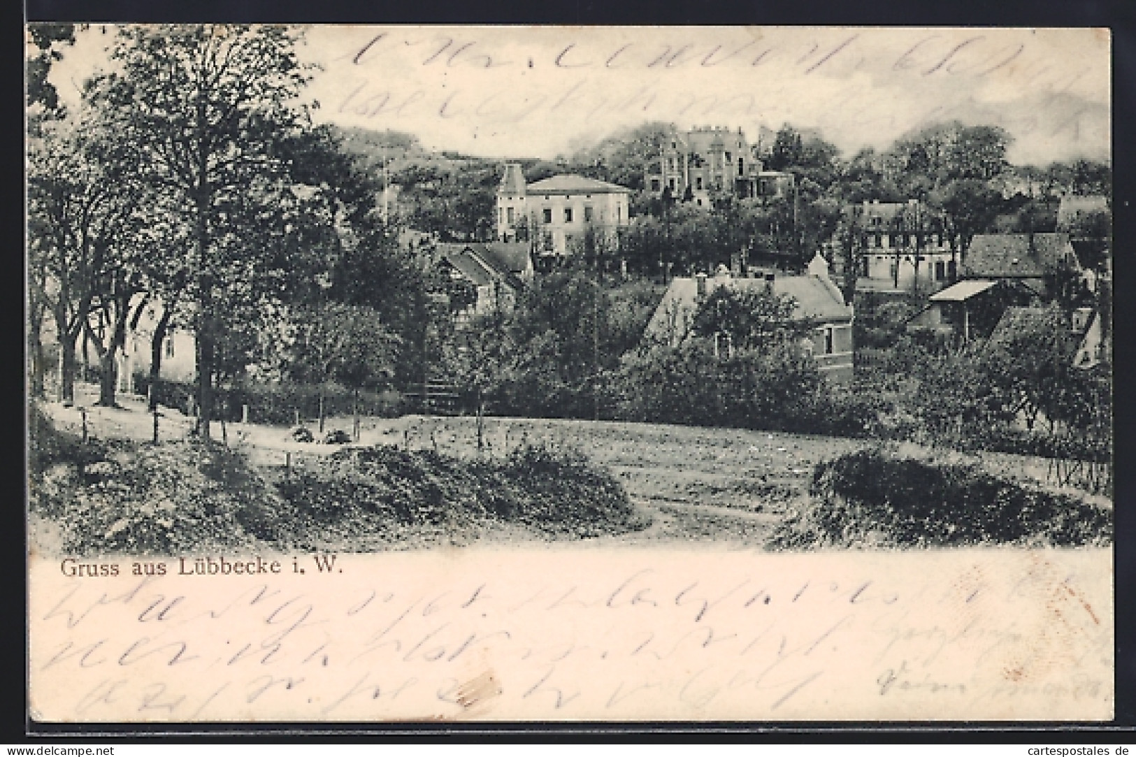 AK Lübbecke i. W., Ortsansicht mit Bergerthor