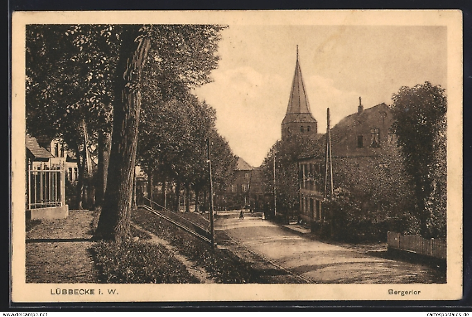 AK Lübbecke i. W., Strasse am Bergertor