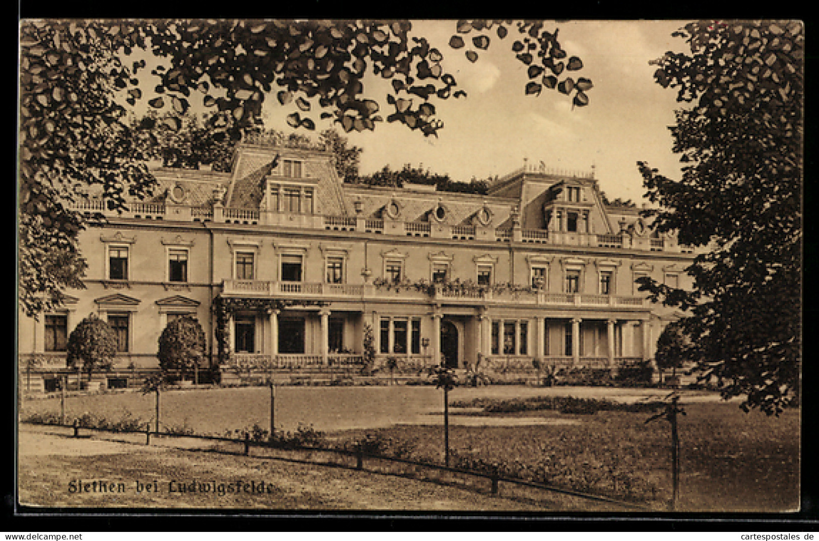 AK Ludwigsfelde, Eingangsportal vom Schloss Siethen