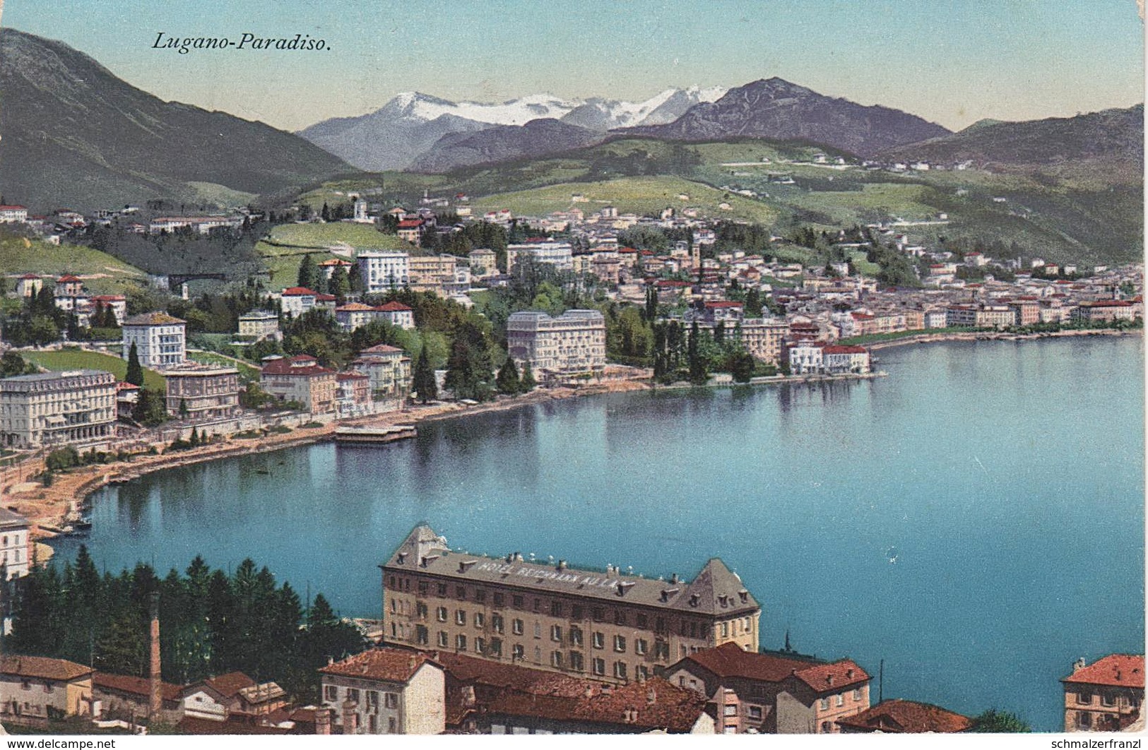 AK Lugano Paradiso Lago Luganer See Hotel Riva Promenade a Sorengo Massagno Gentilino TI Tessin Schweiz Suisse Swiss